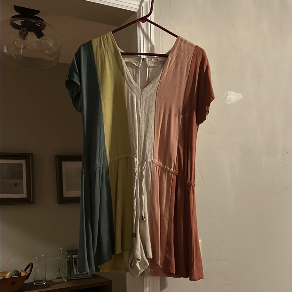 Entro Multicolor V-Neck Women's Romper